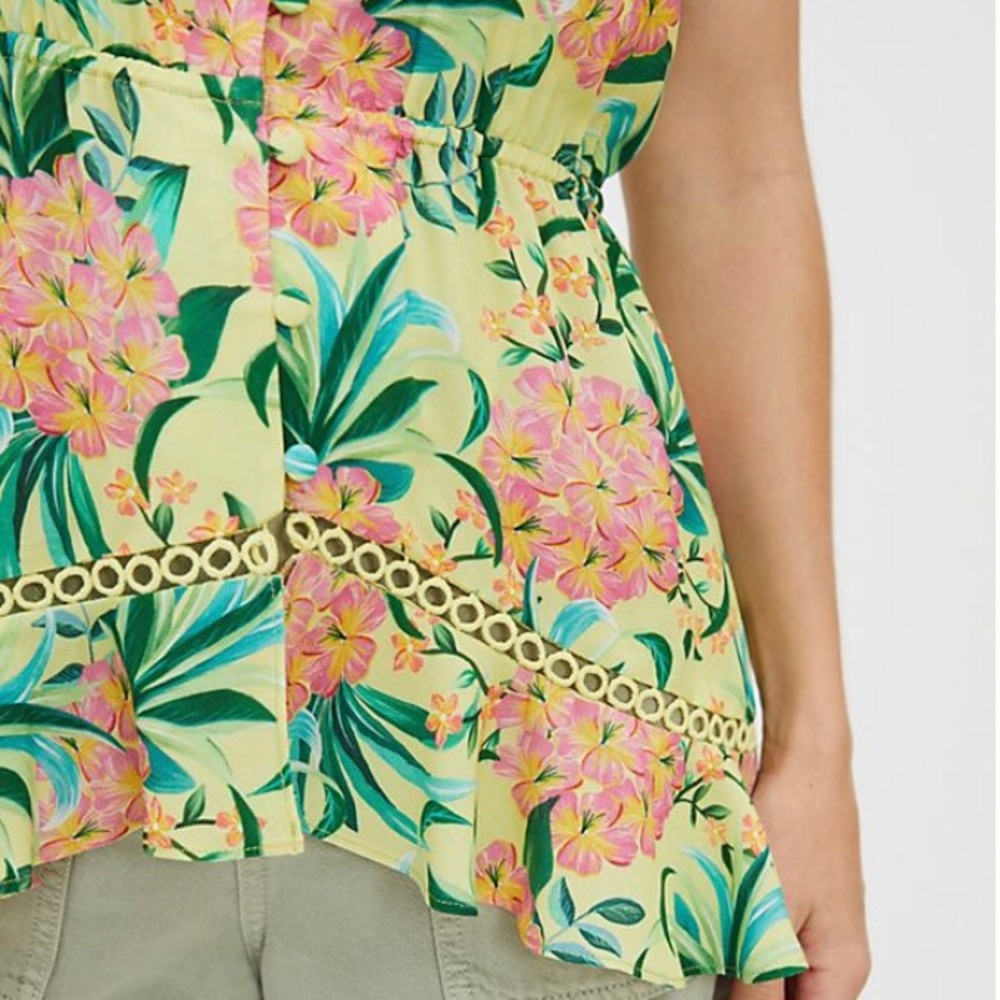 Anthropology Farm Rio Ruffled Floral Tank - Picture 2 of 12